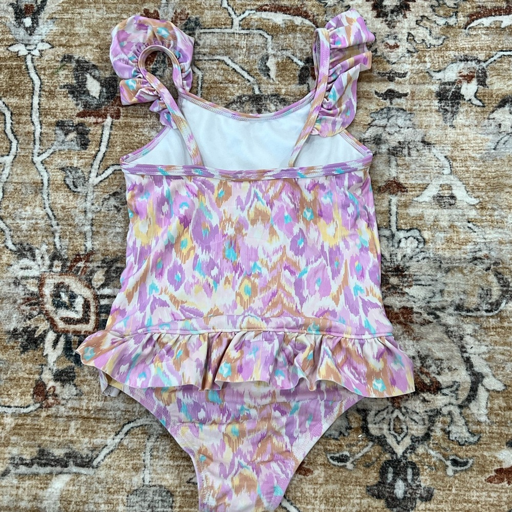 Colorful Ruffled One-Piece Swimsuit - Picture 2 of 7